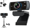 NexiGo 60FPS 1080P Webcam Kits N980P HD Web Camera with Microphone 120 Degrees Wide-Angle Software Control Lightweight Mini Tripod Video Conference Lighting Kit for Zoom/Skype/Teams