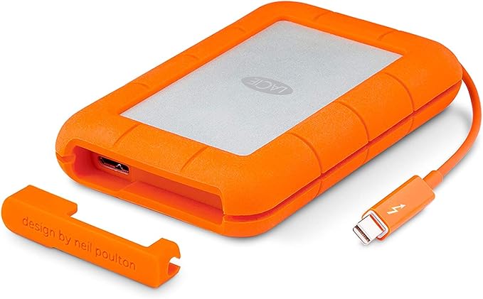 LaCie Rugged Thunderbolt USB 3.0 1TB External Hard Drive Portable HDD (STEV1000400)