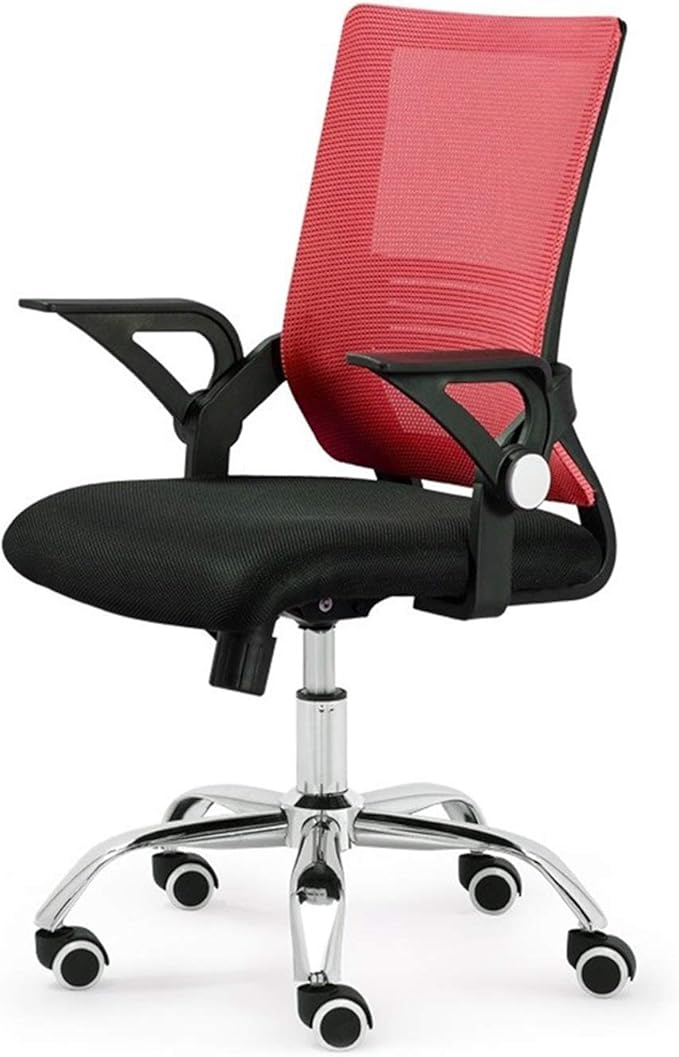 Mlaea Comfortable Breathable Office Chair Gaming Chair with Adjustable Height Club Chair for Bedroom Sitting Room Reading Room(Color:Red)