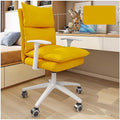 Computer Chair Home Backrest Lazy Leisure and Comfortable Swivel Chair with Wheels and Armrest Ergonomic Dormitory College Student Gaming Chair Desk Seat