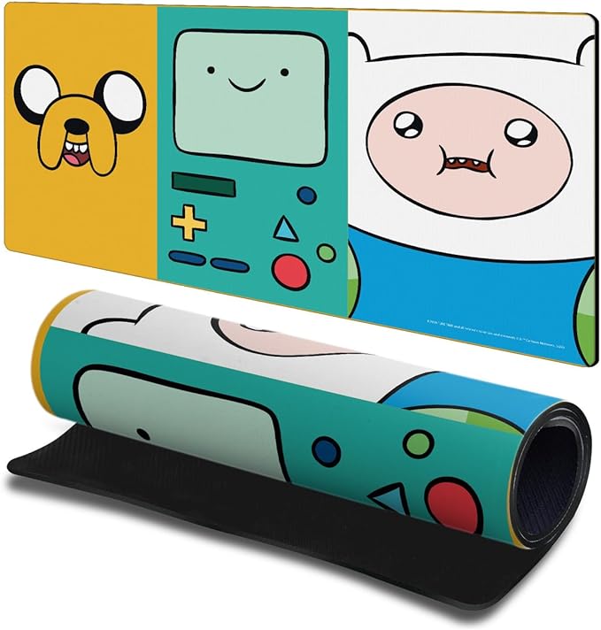Head Case Designs Officially Licensed Adventure Time Jake BMO Finn Graphics 23.62 x 11.81 x 0.12 inches (600 x 300 mm) - L Gaming Office Desk PC Keyboard Mouse Mat Pad