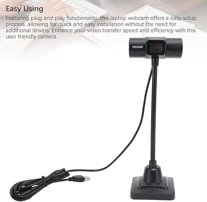 EBTOOLS Full HD Webcam 2K Web Camera with Microphone Auto Focus 2K Wide Angle Laptop Webcam Streaming Web Camera for Vista for 7/8/10