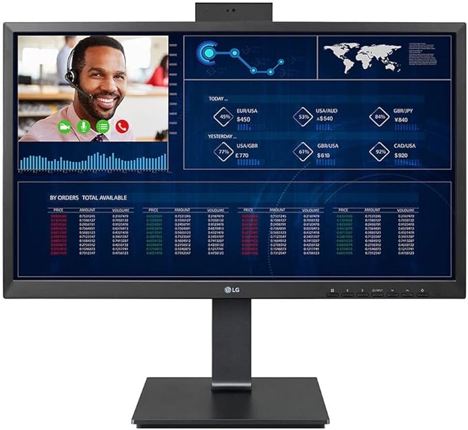 LG 24CQ650N-6N 24 23.8-inch FHD All-in-One Thin Client with Pop-up Webcam Non OS