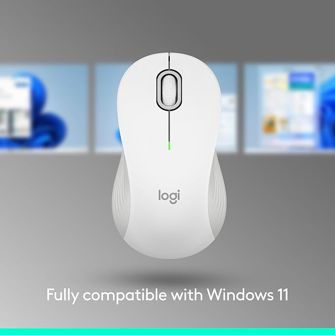 Logitech Signature M550 Wireless Mouse - for Small to Medium Sized Hands 2-Year Battery Silent Clicks Bluetooth Multi-Device Compatibility - Off White
