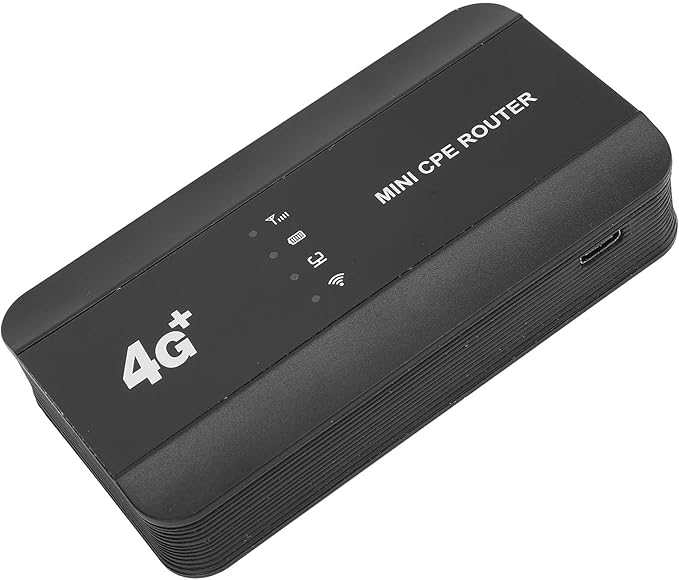 4G WiFi6 Mobile Hotspot 300Mbps High Speed Up to 10 Users Connection 3000mAh Battery RJ45 Type C Port Pocket Mobile Wi Fi Router Hotspot for Travel Office