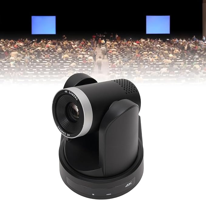 4K PTZ Conference Camera 10X Optical Zoom AI Auto Tracking 4K HD Video Webcam USB3.0 LAN for Business Meeting Lecture Live Streaming (US Plug)