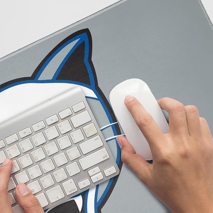 Daemen College Wildcats Primary Logo Large Gaming Mouse Pad Desk Mat with Stitched Edges Non-Slip Base for Gamer Home and Office 31.5 x 15.7