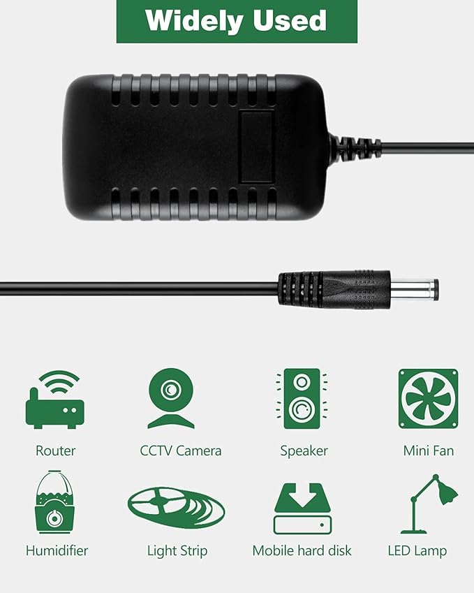 AC/DC Adapter Compatible with Netgear WNR1000-2VCNAS WNR1000-100NAR WNDR3400-100NAR Wireless Router Power Supply Cord Cable PS Wall Home Charger Input: 100-240 VAC Worldwide Use Mains PSU