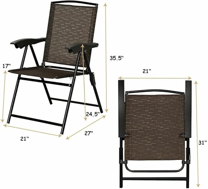 Office Chair Gaming Chair Computer Chair 4 Pieces Folding Hanging Chair Steel armrests Patio Garden Camping Adjustable backrest