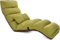 NaKeah Large Floor Chair for Adults Sofa Recliner Chairs Head Back Foot Adjustable Living Room Lounge Chair for Gaming Reading Meditating with PillowF