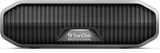 SanDisk Professional 18 TB G-Drive Desktop Portable External Hard Drive (Dark Gray) Bundle with 32GB Memory Card (100MB/s) Charge Cable (6-Feet) and USB Card Reader (4 Items)