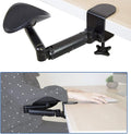 Mount-It! Adjustable Arm Rest for Desk Ergonomic Elbow &amp Forearm Support Height Adjustable Full Motion Rotating Desk Arm with Clamp-On Base for Computer &amp Keyboard Use Steel Construction (M
