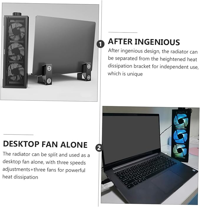 Laptop Stand Fan Gaming Notebook Cooling Rack Heat Dissipation Function