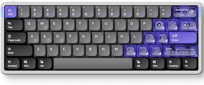 nuphy Air60 HE Rapid Trigger Wired Magnetic Gaming Keyboard61 Keys 60% CompactActuation Point Adjustable 8K Hz Polling RateHall Effect Keyboard Low-Profile Magnetic Jade pro Switch