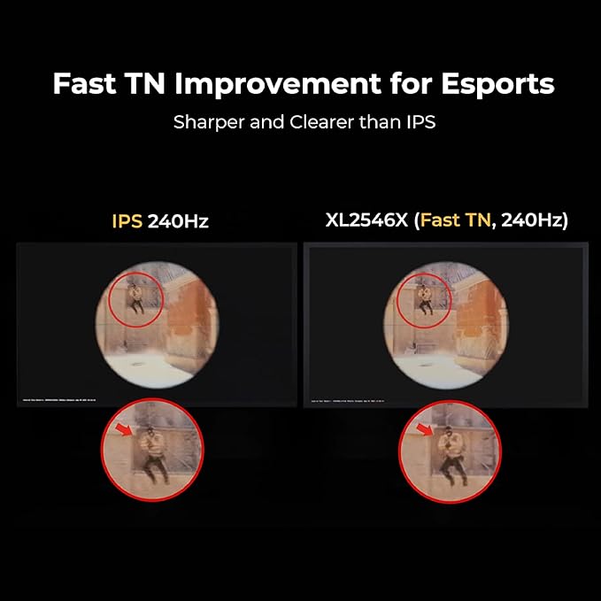 BenQ Zowie XL2546X+ 24.1 Fast TN 280Hz Gaming Monitor for Esports Motion Clarity DyAc 2 1080p XL Setting to Share S Switch Shielding Hood Industrial Grade Bearing Height Adjustment