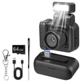 SQPP-1080P Retro Camera CMOS Keychain Camera with LED Flash Video Recorder for Photography (64GB) New 2026 Electronic &amp Accessories