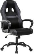 Office Chair Ergonomic Gaming Chair High Back Computer Desk Chair with Lumbar Support Adjustable PU Leather Gamer Chair Comfortable Racing Style for Adults Teens Kids (Classic Version Black)