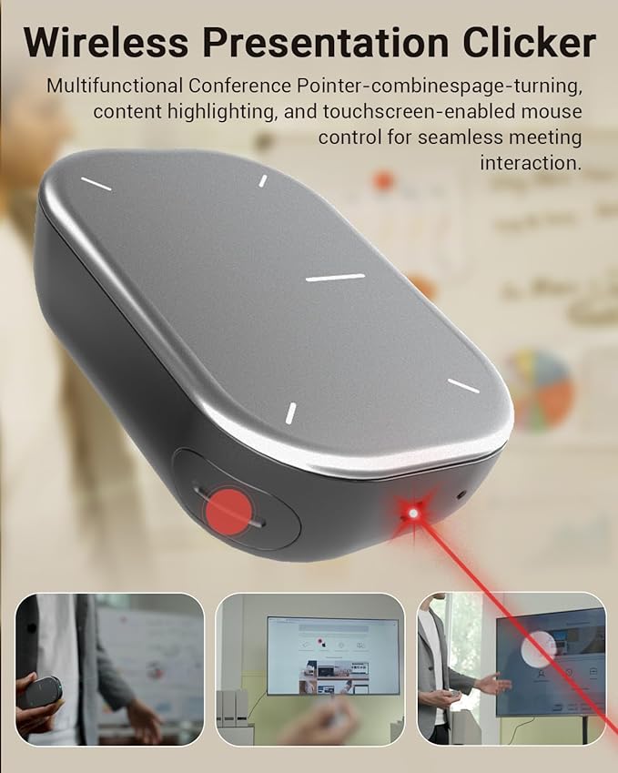 Cheerdots2 Recording Touchpad Bluetooth Mouse Presentation Mode Magnetic Detachable Design Smart Software Control Portable for Meetings &amp Work Intelligent Audio Recording &amp Saving(Voice R