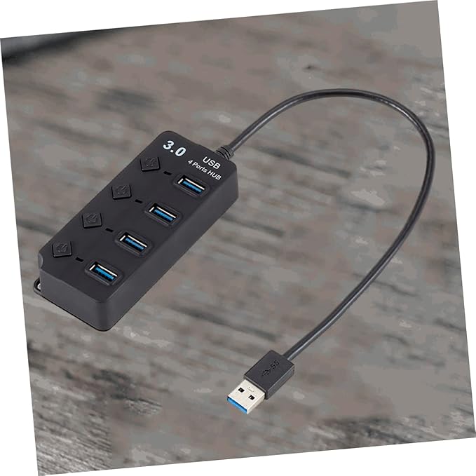 2pcs Ports USB Hub Compact USB Splitter for Laptop and Pc Fast Data Transfer and Charging for Tablets and Smartphones Black