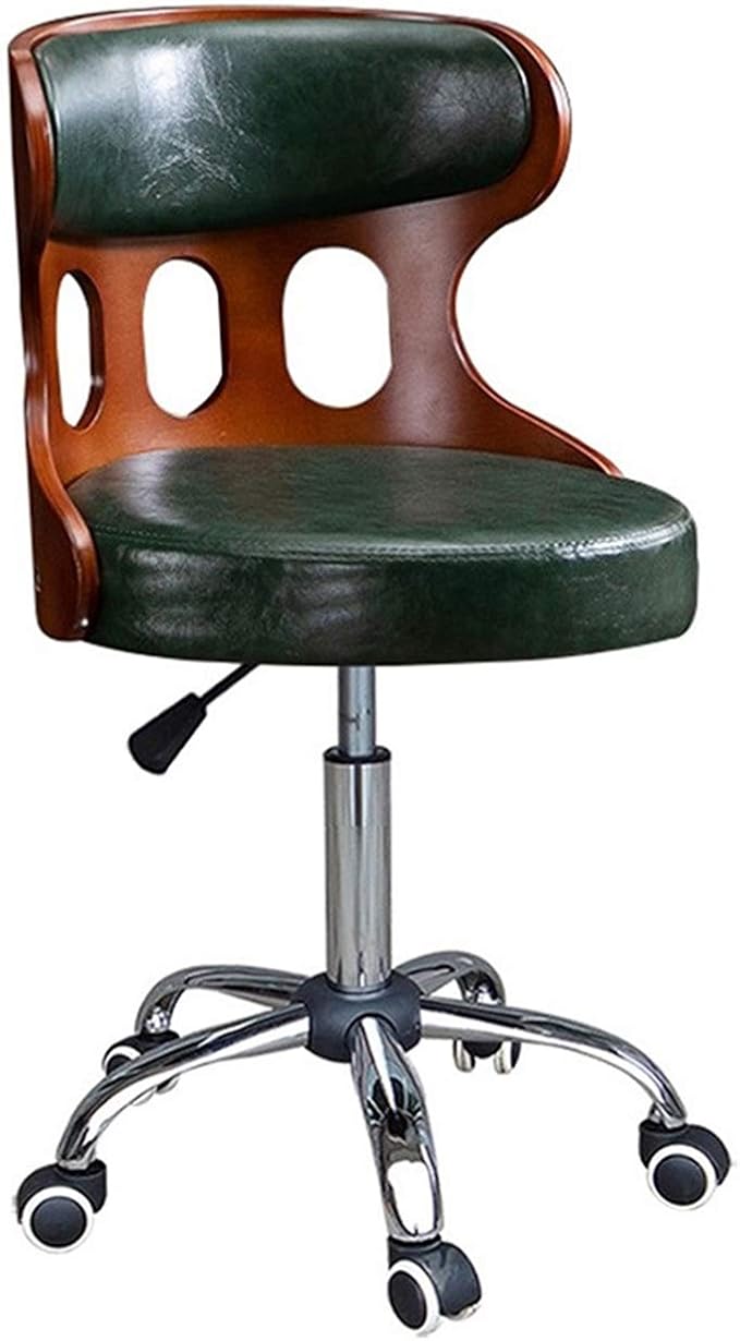 Mlaea Classroom Dormitory Hotel Chair Gaming Club Bar Chair with Adjustable Height Executive Swivel Computer Chair 40 * 44-54CM(Color:#6)