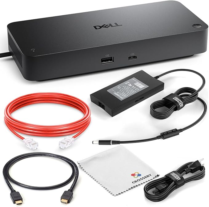 Dell Pro SD25TB4 Thunderbolt 4 Dock - USB-C Docking Station Hub for Dell Laptop Quad Monitor Support 4k Display 180W Power Supply Thunderbolt 4 Docking Stations for Windows MacBook Pro
