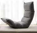 ELEFOCUS Adjustable Ergonomic Folding Floor Chair with Back SupportLarge Lazy Sofa Lounger Portable Sleeper Bed Couch Recliner(Grey)