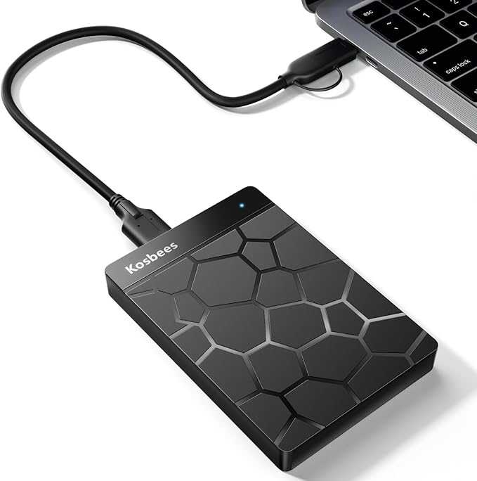 1 TB External Hard DrivesPortable Hard Drive for WindowsUltra Slim External HDD Store Compatible with PC MACLaptopPS4 Xbox one Xbox 360Plug and Play Ready