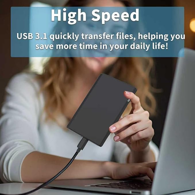 Portable External Hard DriveUSB-CHDD USB 3.0for Windows MacAndroidTVPhoneLaptopDesktopPS4/5Xbox One X/S Xbox 360 Xbox Series X/S (HDD2-250G)