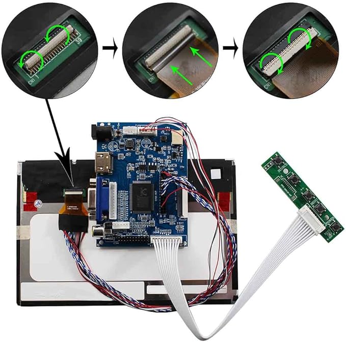VSDISPLAY 7 7 Inch 1280X800 IPS LCD Screen N070ICG-LD1 with VGA 2AV LCD Controller Board