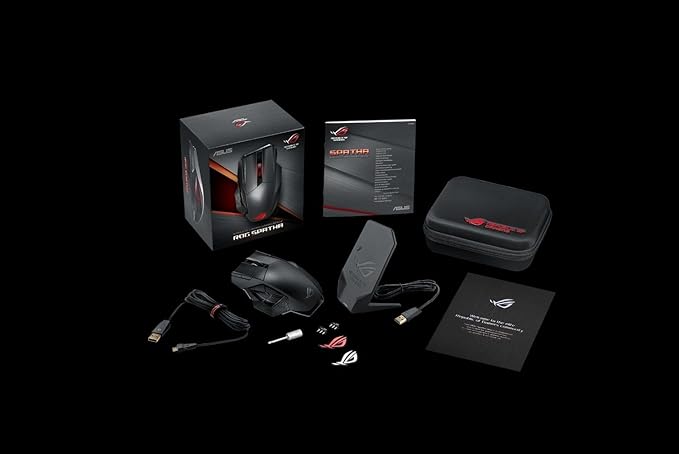 ASUS ROG Sheath Gaming Mouse Pad – 35.4” x 17.3 Extra-Large Surface Pixel-Precise Tracking Anti-Fray Stitched Edges Non-Slip Base - Black/Red