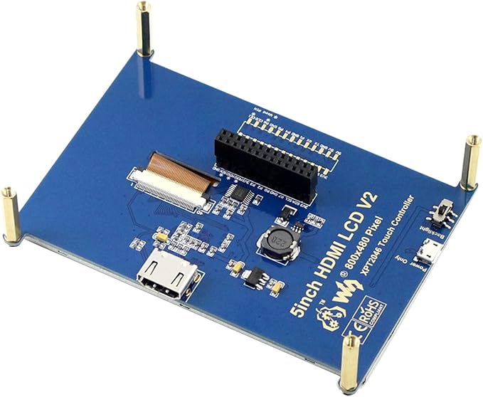 waveshare for Raspberry Pi 5 inch Resistive TFT Touch Screen 800x480 TFT LCD Display Touchscreen HDMI Module Kit Direct-Connect with Raspberry Pi 3 Model B B+ 2 Model B 1 Model A A+