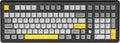 NACODEX Ajazz AK980 Grey Yellow Wireless Mechanical Gaming KeyboardTri-Mode BT5.0/2.4GHz/USB-C Hot Swappable Custom Keyboard RGB Backlit Computer Gaming Keyboards for PC/Tablet/PS/Xbox