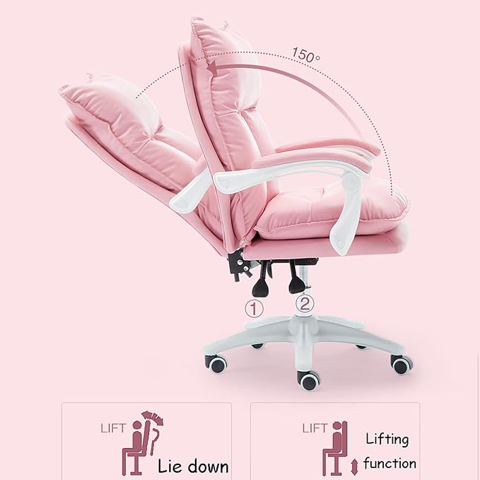 Gaming Chair Computer Chair Video Game Chair Ergonomics Height-Adjustable Headrest Lumbar Support Pu Leather Computer Office Game Chair