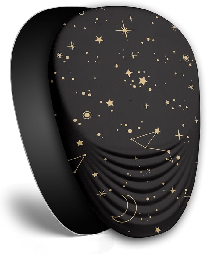Ergonomic Mouse Pad with Wrist Rest SupportMousepad Relief Carpal Tunnel Pain Entire Memory Foam Mouse Pad with Non-Slip PU Base Wireless Mouse Pad Lovely Starry Sky
