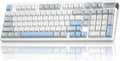 LEOBOG A98-96% Mechanical Keyboard Wireless Tri-Mode BT5.0/2.4GHz/USB-C Creamy Keyboard with Number Pad Gasket Structure Hot Swappable Custom Gaming Keyboard RGB Backlit with Knob for PC