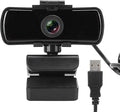 1080P Business Webcam with Noise Cancelling Microphone 3.26mm Length 110° Wide Angle Lens USB PTZ Camera for Video Calls Conference for for iOS