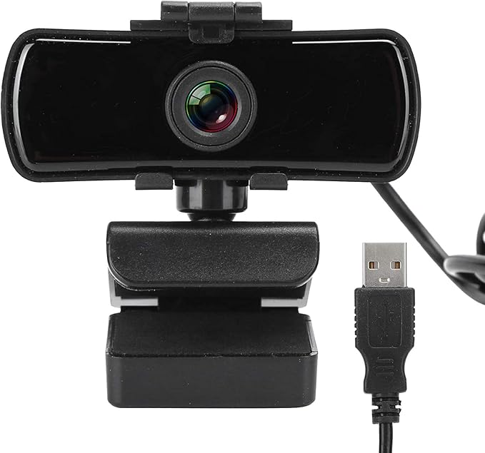 1080P Business Webcam with Noise Cancelling Microphone 3.26mm Length 110° Wide Angle Lens USB PTZ Camera for Video Calls Conference for for iOS
