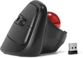 MicroPack Ergonomic Wireless Mouse with Trackball and 5 Adjustable DPI Easy Thumb Control Precise &amp Smooth Tracking. Update Bluetooth Medium-Sized Right Hand Mouse for Laptop PC Mac Windows
