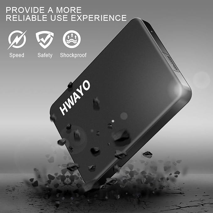 500GB Portable External Hard Drive Ultra Slim 2.5'' USB 3.0 HDD Storage for PC Desktop Laptop MacBook Chromebook Xbox One