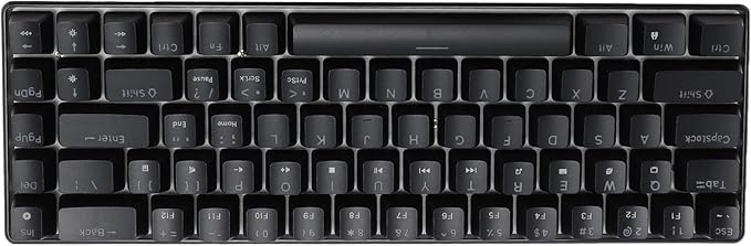 ZJchao Mechanical Gaming Keyboard Wired 68 Keys Blue Switch Pluggable Shaft with Backlit V800 Gaming Keyboard Ice Blue Light for OS X Users