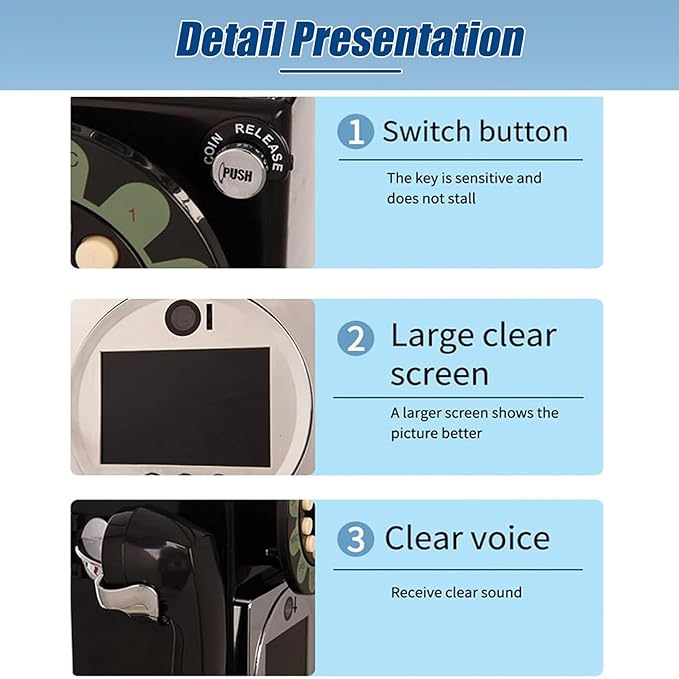 1080P Video Audio GuestBook Wedding Phone 64G SD Card Customized Video Audio Guest Book Alternatives with Lens Recording for Birthday Party Anniversary Engagement Black