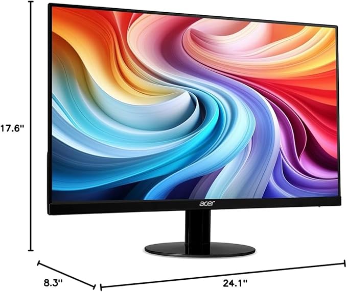 acer SB270 G0bi 27 IPS Full HD (1920 x 1080) Ultra-Thin Zero-Frame Gaming Office Monitor | Adaptive-Sync Support (FreeSync Compatible) | Up to 120Hz Refresh | 1ms (VRB) | Tilt | HDMI &amp VGA Ports