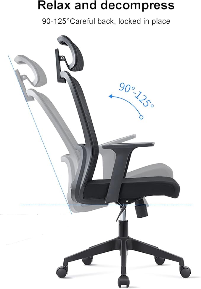 Office Chair Gaming Chair Computer Chair Reclining Office Chair with WheelsErgonomic Office Chair Back Support Mesh High Back Desk ChairSwivel Gaming Chair Comfy Executive Computer Chair f
