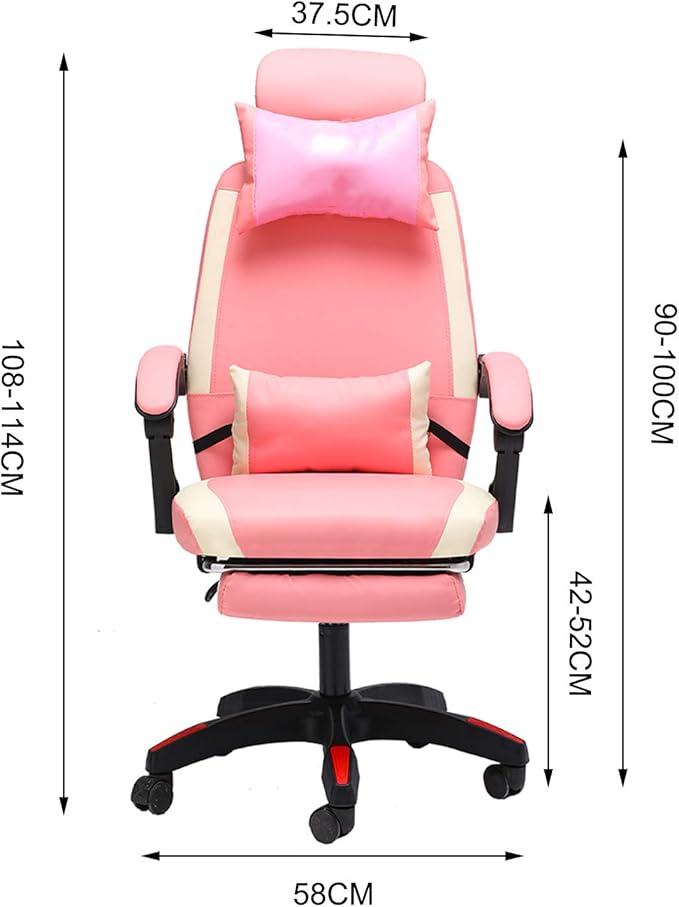 Gaming Chair Racing Computer Chair Office Desk Chair High-Back Gaming Recliner with Footrest Ergonomic Video Chair for Adults PU Leather Swivel Chair