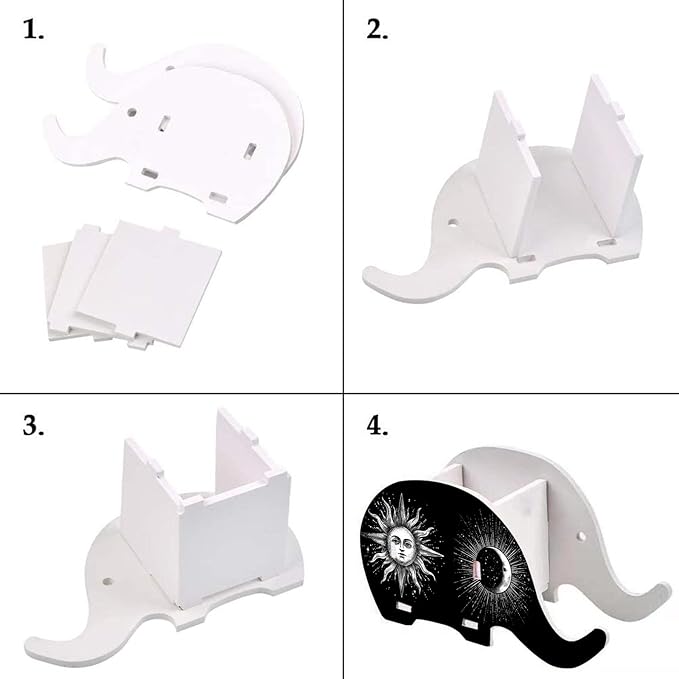 Keyboard Wrist Rest Pad Ergonomic Mouse Pad SetNon-Slip PU Base for Laptop Home Gaming OfficeMatching Elephant Pen Holder and Cup Coaster(Sun and Moon)