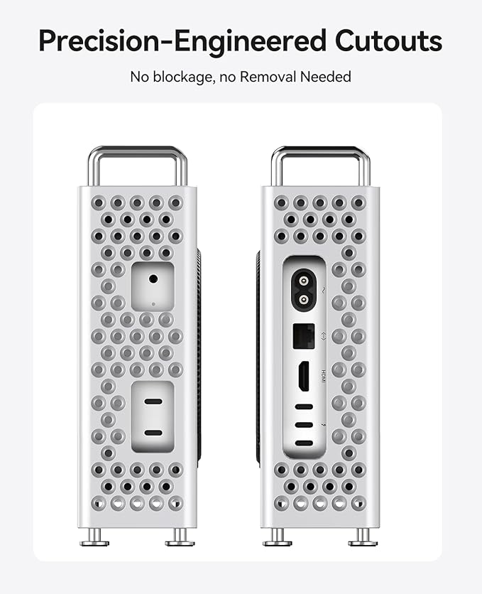 ORICO MiniPro Aluminum Stand for Mac mini M4/M4 Pro Vertical Mount Holder Case Durable Mini PC Accessories for Mac mini M4 (MS10)