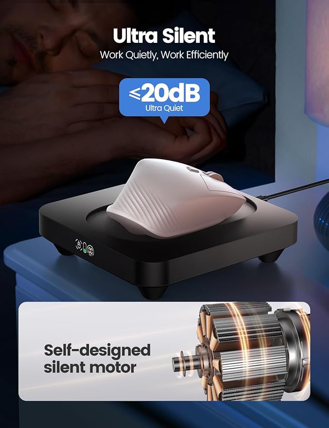 meatanty Mouse Mover Undetectable Slim Mouse Jiggler with Enlarged Turntable Automatic Wiggler Adjustable Intervals Computer Shaker No Need to Align Cursor Device to Keep Mouse Moving Telework