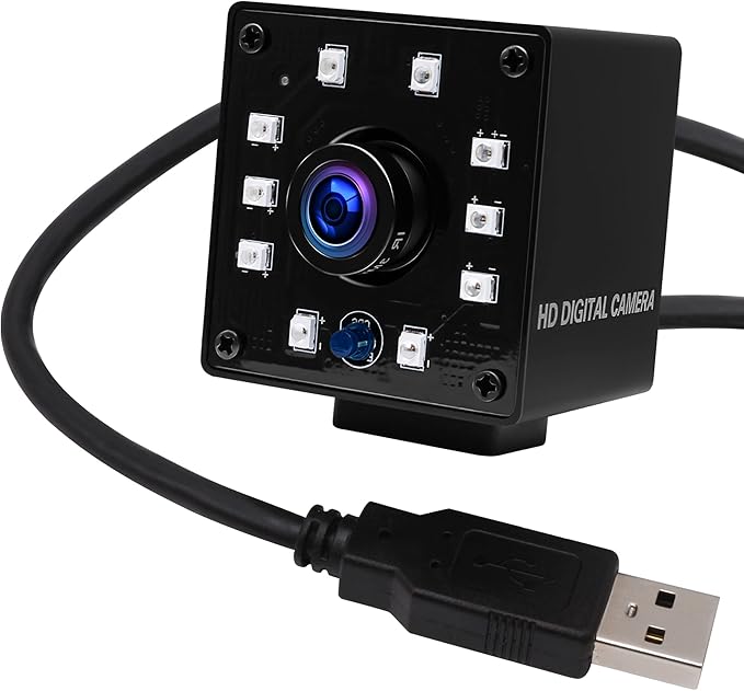ELP 1080P Day Night Vision USB Camera IR Infrared Webcam for Computer Laptop Mac Android - High Speed HD PC Camera with 3.6mm Lens 100fps 60fps 30fps