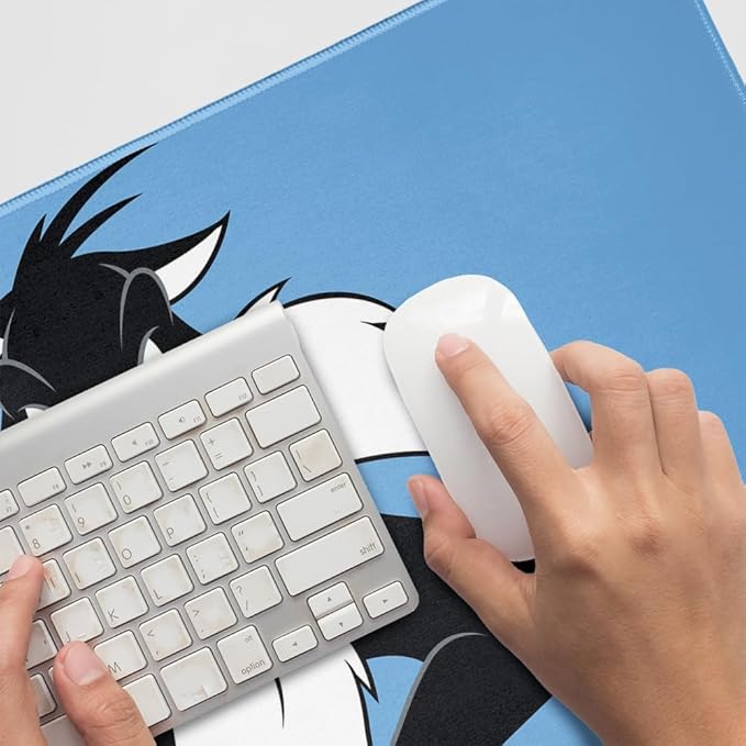Looney Tunes Sylvester Large Gaming Mouse Pad Desk Mat with Stitched Edges Non-Slip Base for Gamer Home and Office 31.5 x 15.7