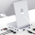 Minisopuru DS802PRO iMac Accessories with 4K@60Hz HDMI USB C Charging 2.5GbE 4TB M.2 SSD Enclosure USB C Hub for iMac 24 inch M1/M3/M4 iMac Hub with 4 USB SD/TF Audio | Silver